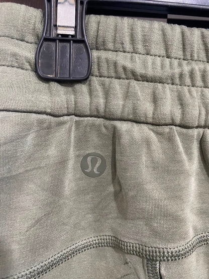 LULULEMON |M| WAIST 28| OLIVE GREEN DRAWSTRING ATHLETIC LOUNGE SHORTS ACTIVEWEAR