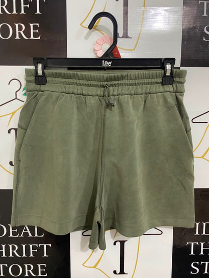LULULEMON |M| WAIST 28| OLIVE GREEN DRAWSTRING ATHLETIC LOUNGE SHORTS ACTIVEWEAR