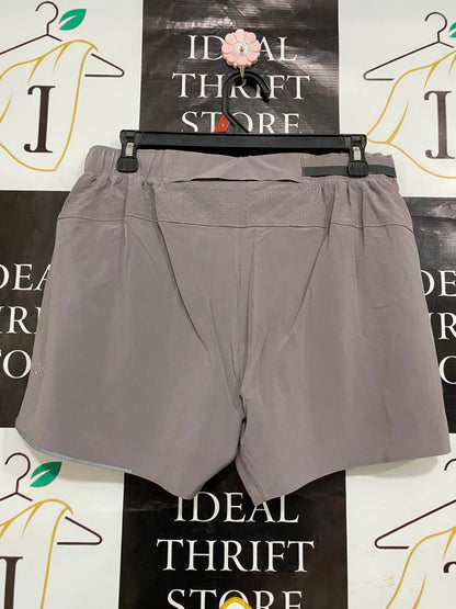 LULULEMON |L| WAIST 30| MAUVE GREY DRAWSTRING ATHLETIC RUNNING SHORTS ACTIVEWEAR