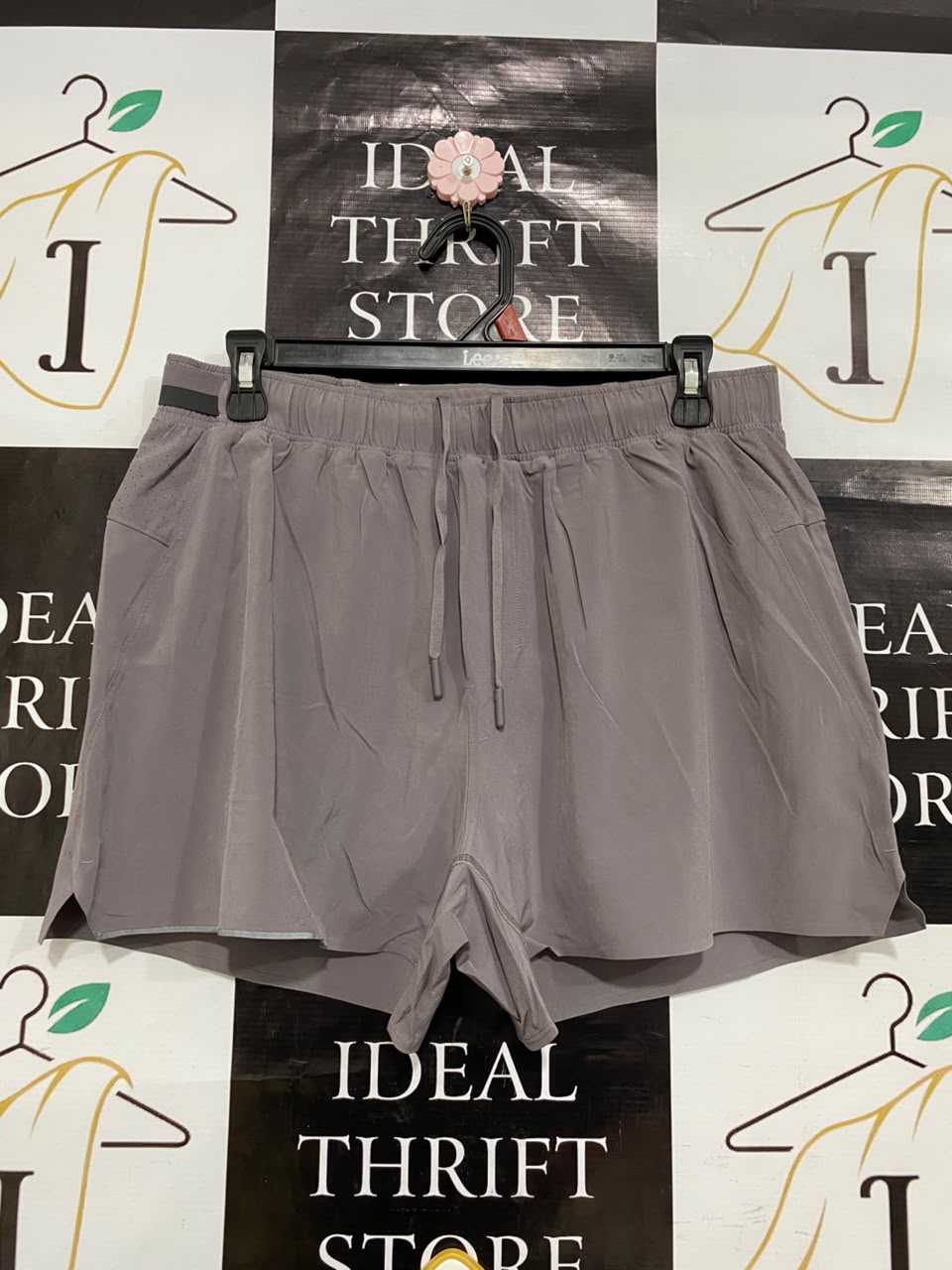 LULULEMON |L| WAIST 30| MAUVE GREY DRAWSTRING ATHLETIC RUNNING SHORTS ACTIVEWEAR