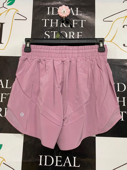 LULULEMON |XS| WAIST 24| MAUVE PINK HIGH-WAISTED MESH-PANEL RUNNING SHORTS ACTIVEWEAR