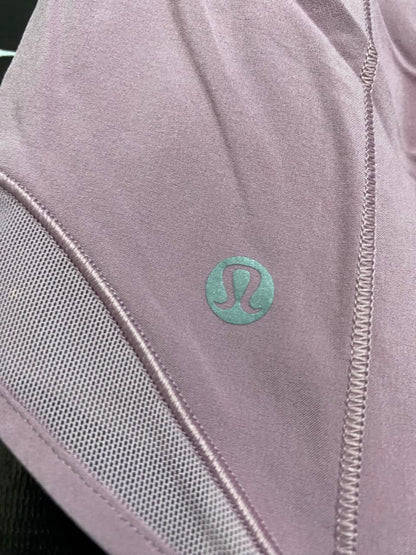 LULULEMON |XS| WAIST 24| MAUVE PINK HIGH-WAISTED MESH-PANEL RUNNING SHORTS ACTIVEWEAR