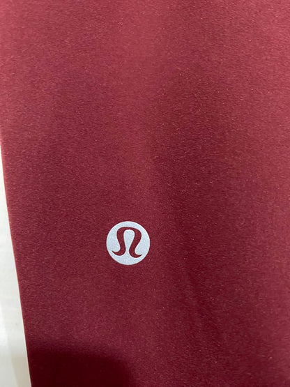 LULULEMON |M| WAIST 28| MAROON BURGUNDY HIGH-WAISTED ATHLETIC BIKER SHORTS ACTIVEWEAR