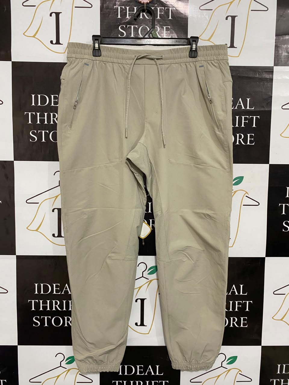LULULEMON |XXL| WAIST 36| BEIGE TAPERED ATHLETIC JOGGERS ACTIVEWEAR PANTS