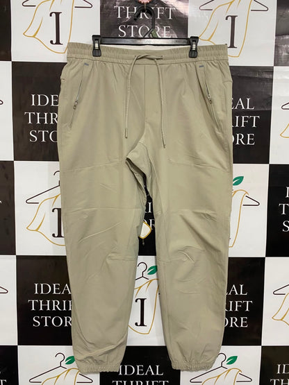LULULEMON |XXL| WAIST 36| BEIGE TAPERED ATHLETIC JOGGERS ACTIVEWEAR PANTS