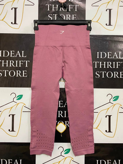 GYMSHARK |XS| WAIST 22| DUSTY PINK SEAMLESS PERFORATED LEGGINGS ACTIVEWEAR