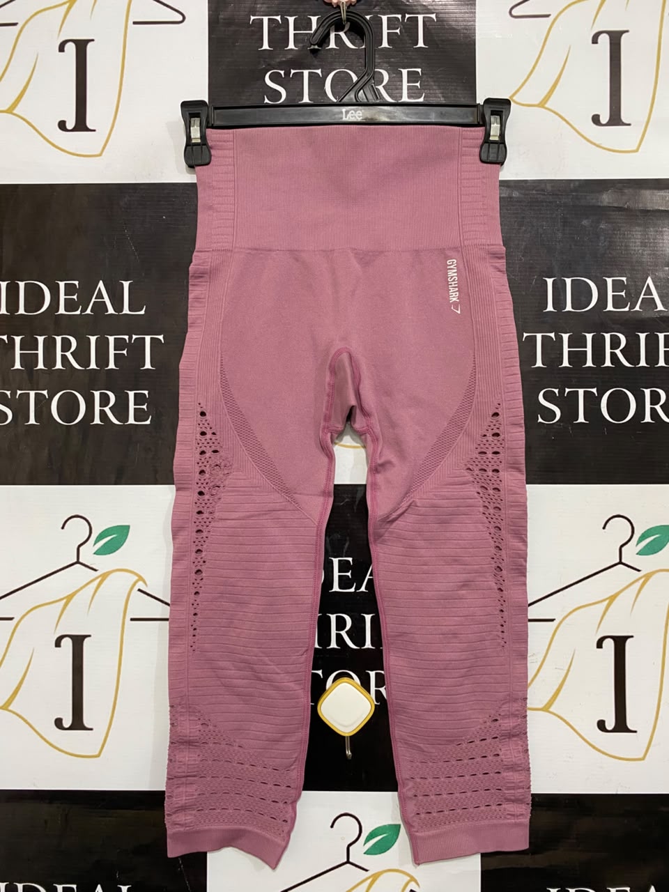 GYMSHARK |XS| WAIST 22| DUSTY PINK SEAMLESS PERFORATED LEGGINGS ACTIVEWEAR
