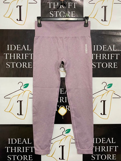 GYMSHARK |S| WAIST 26| MAUVE MARL SEAMLESS HIGH-WAISTED LEGGINGS ACTIVEWEAR