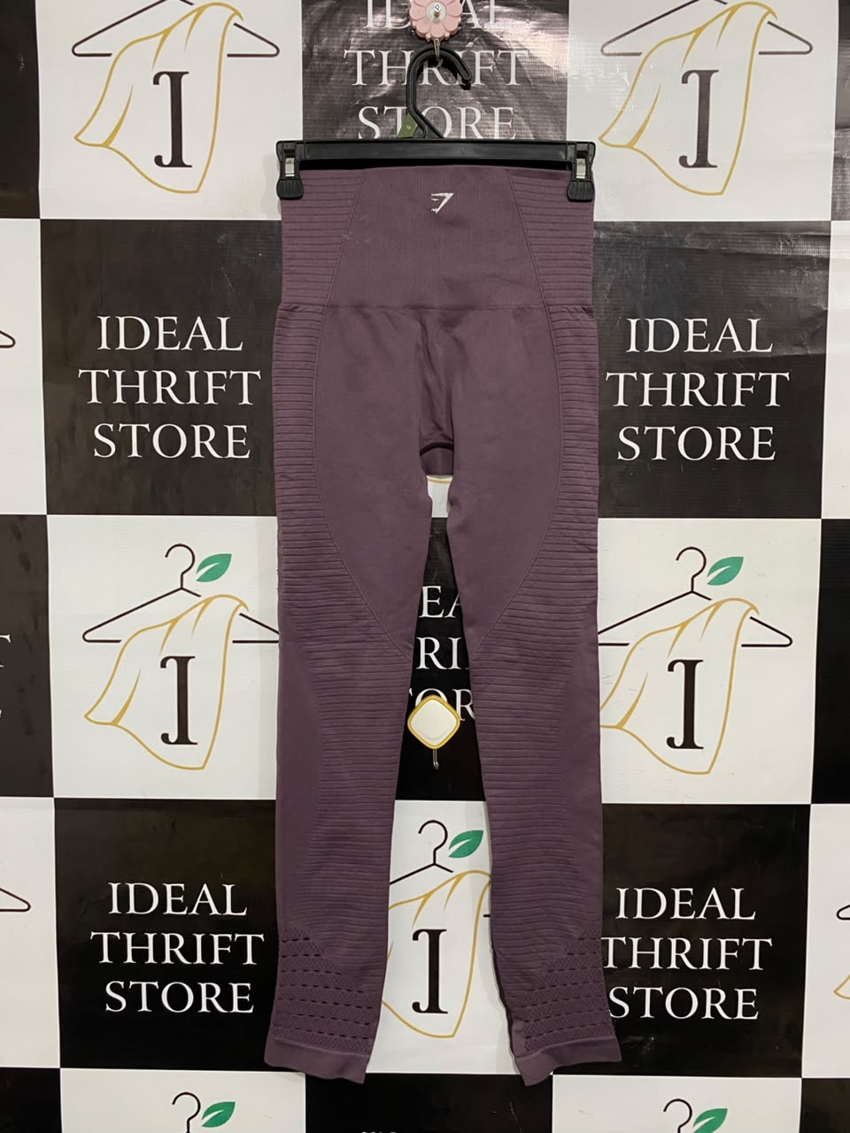 GYMSHARK |XXS| WAIST 22| MAUVE SEAMLESS PERFORATED LEGGINGS ACTIVEWEAR