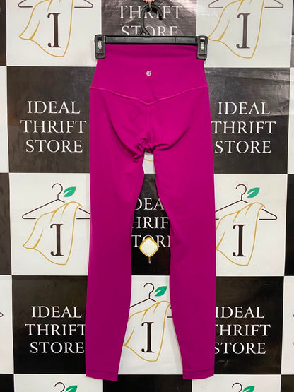 LULULEMON |XXS| WAIST 22| MAGENTA PINK HIGH-WAISTED ATHLETIC LEGGINGS ACTIVEWEAR