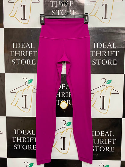 LULULEMON |XXS| WAIST 22| MAGENTA PINK HIGH-WAISTED ATHLETIC LEGGINGS ACTIVEWEAR
