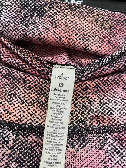 LULULEMON |XS| WAIST 24| PINK MULTICOLOR ABSTRACT PRINT HIGH-WAISTED POCKET LEGGINGS ACTIVEWEAR