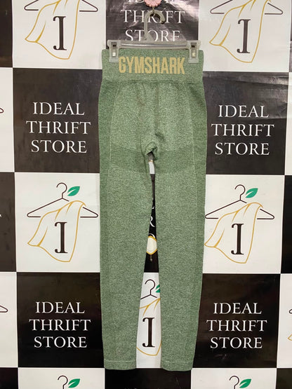 GYMSHARK |XXS| WAIST 22| OLIVE GREEN MARLED SEAMLESS HIGH-WAISTED LEGGINGS ACTIVEWEAR