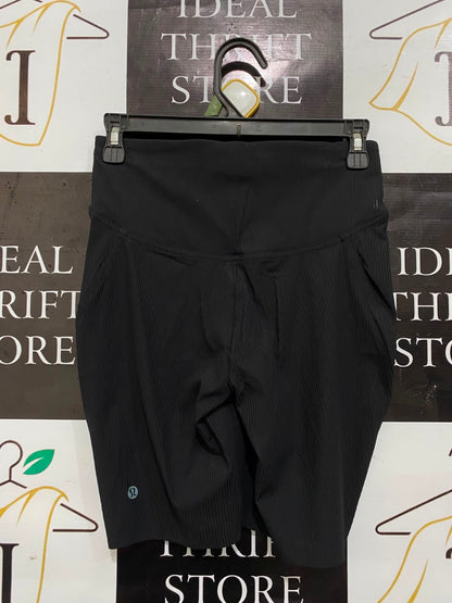 LULULEMON |S| WAIST 26| BLACK HIGH-WAISTED ATHLETIC BIKER SHORTS ACTIVEWEAR