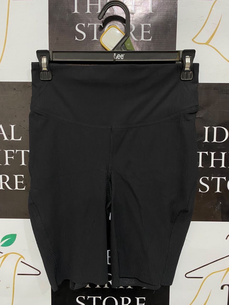 LULULEMON |S| WAIST 26| BLACK HIGH-WAISTED ATHLETIC BIKER SHORTS ACTIVEWEAR