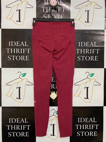 LULULEMON |XS| WAIST 24| BERRY PINK HIGH-WAISTED POCKET LEGGINGS ACTIVEWEAR
