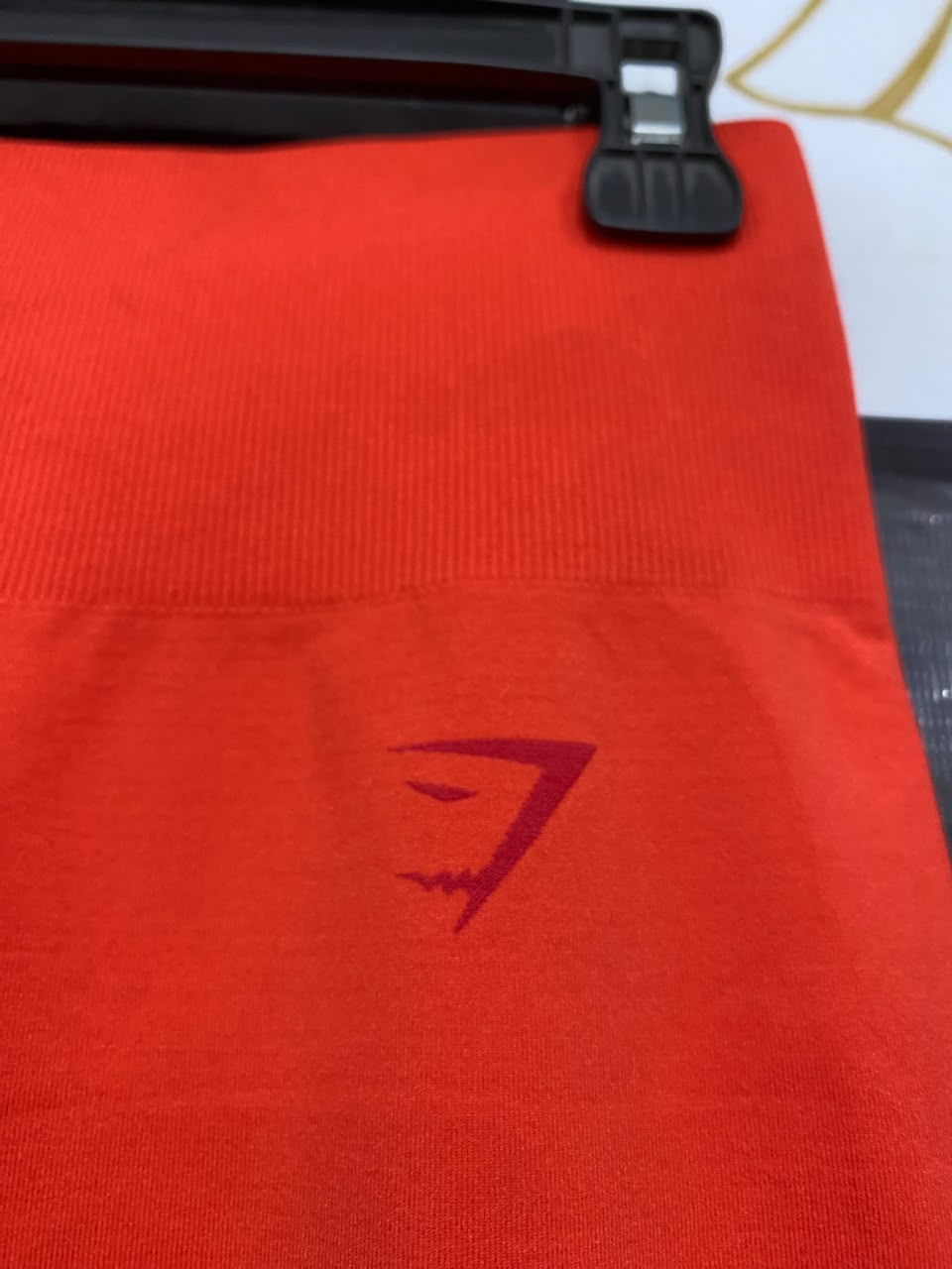 GYMSHARK |S| WAIST 26| VIBRANT RED LOGO-WAISTBAND SEAMLESS HIGH-WAISTED LEGGINGS ACTIVEWEAR