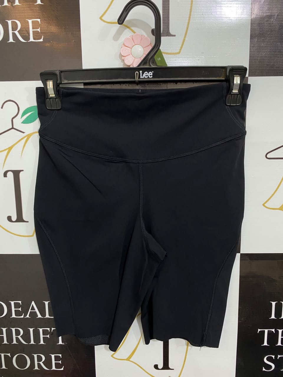 LULULEMON |S| WAIST 26| CLASSIC BLACK HIGH-WAISTED ATHLETIC BIKER SHORTS ACTIVEWEAR