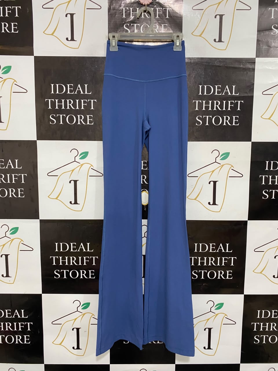 LULULEMON |XXS| WAIST 20| DUSTY BLUE / CORNFLOWER HIGH-WAISTED FLARE YOGA PANTS ACTIVEWEAR  CAPTION