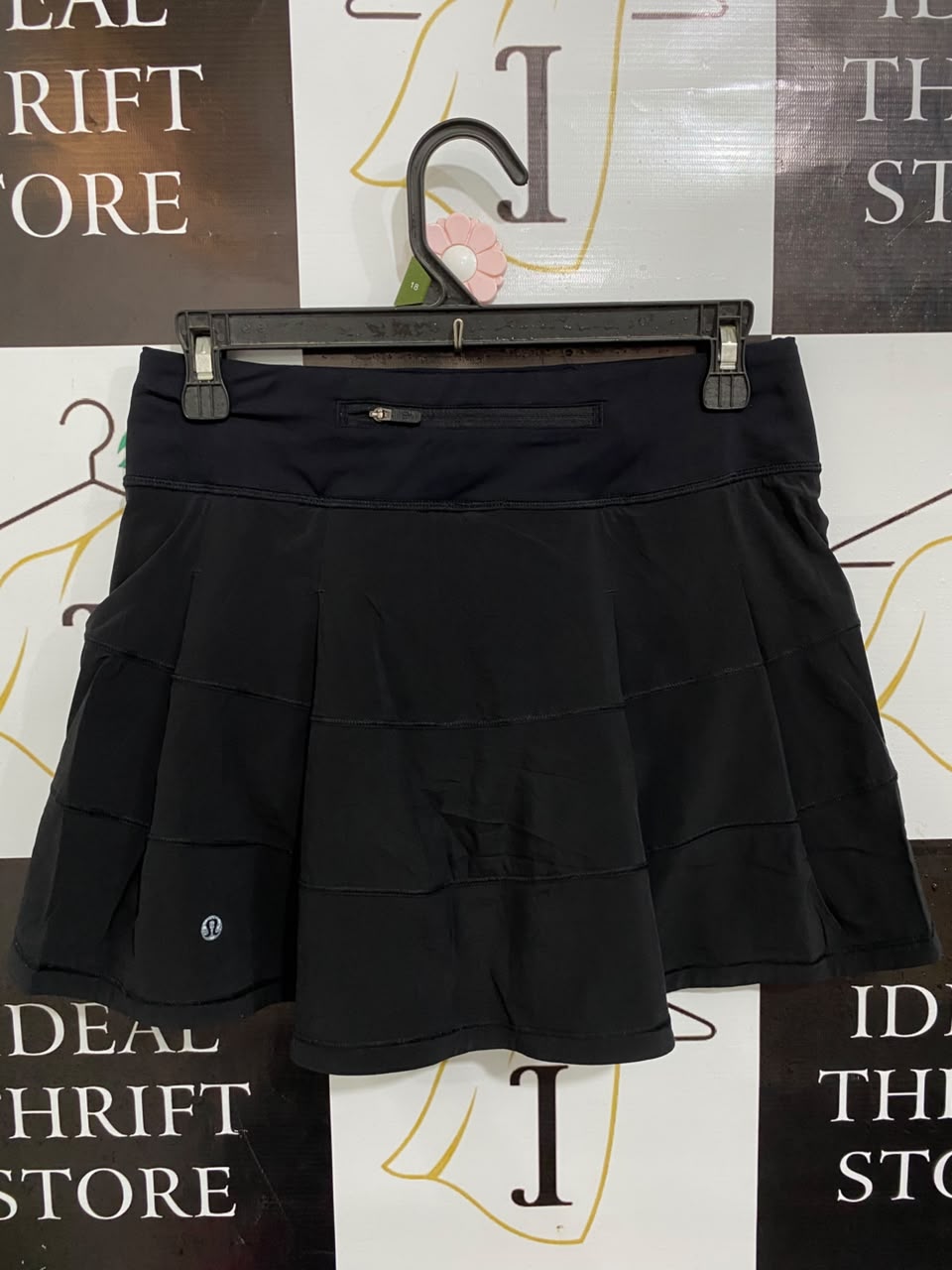 LULULEMON |M| WAIST 28| CLASSIC BLACK HIGH-WAISTED PLEATED ATHLETIC TENNIS SKIRT / SKORT ACTIVEWEAR