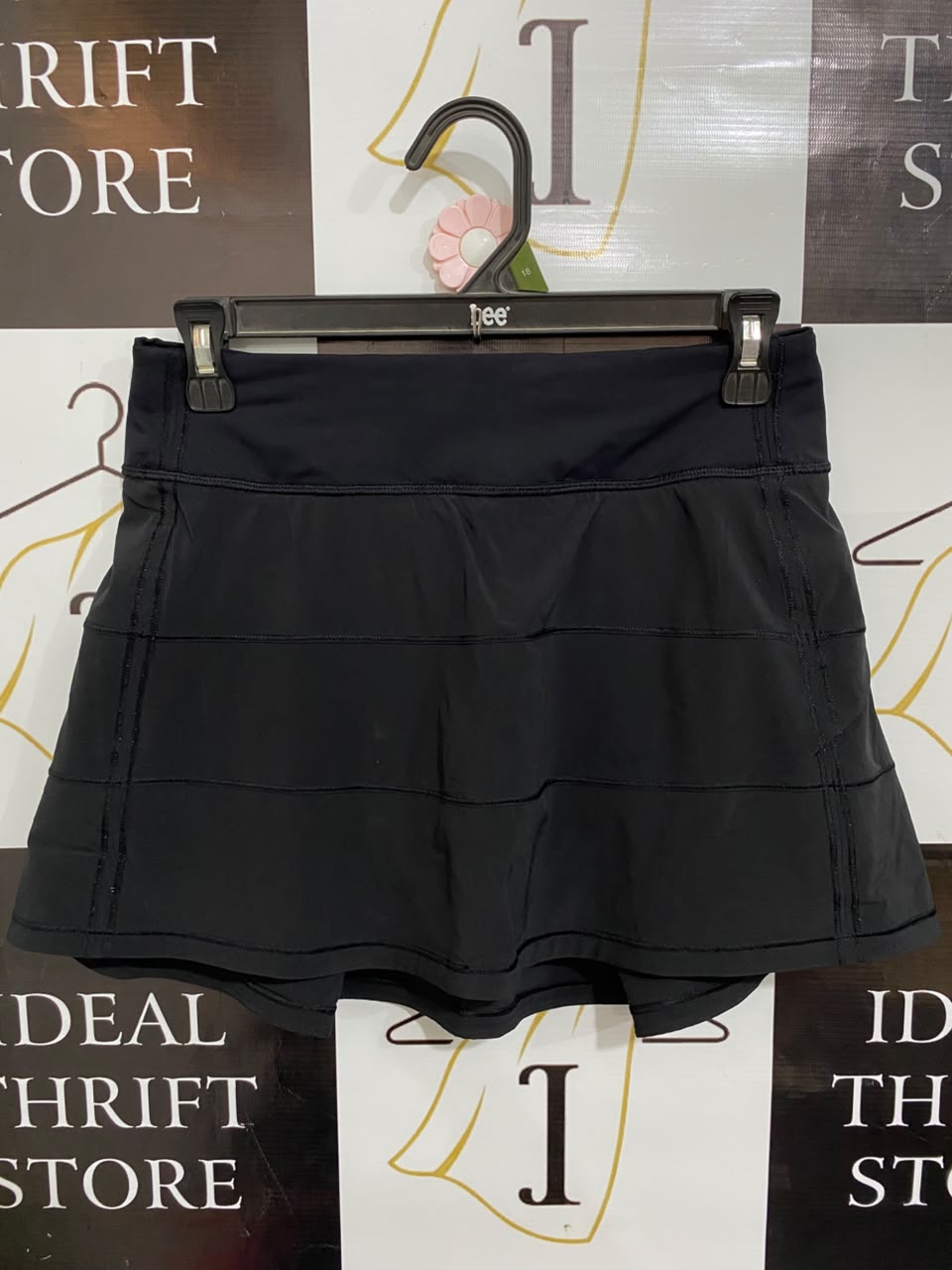 LULULEMON |M| WAIST 28| CLASSIC BLACK HIGH-WAISTED PLEATED ATHLETIC TENNIS SKIRT / SKORT ACTIVEWEAR