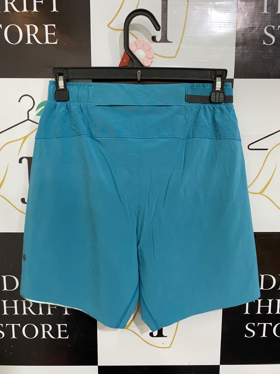 LULULEMON |S| WAIST 26| TEAL / TURQUOISE HIGH-WAISTED ATHLETIC RUNNING SHORTS ACTIVEWEAR