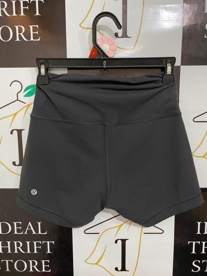 LULULEMON |XS| WAIST 24| CHARCOAL GREY HIGH-WAISTED ATHLETIC YOGA HOT SHORTS ACTIVEWEAR