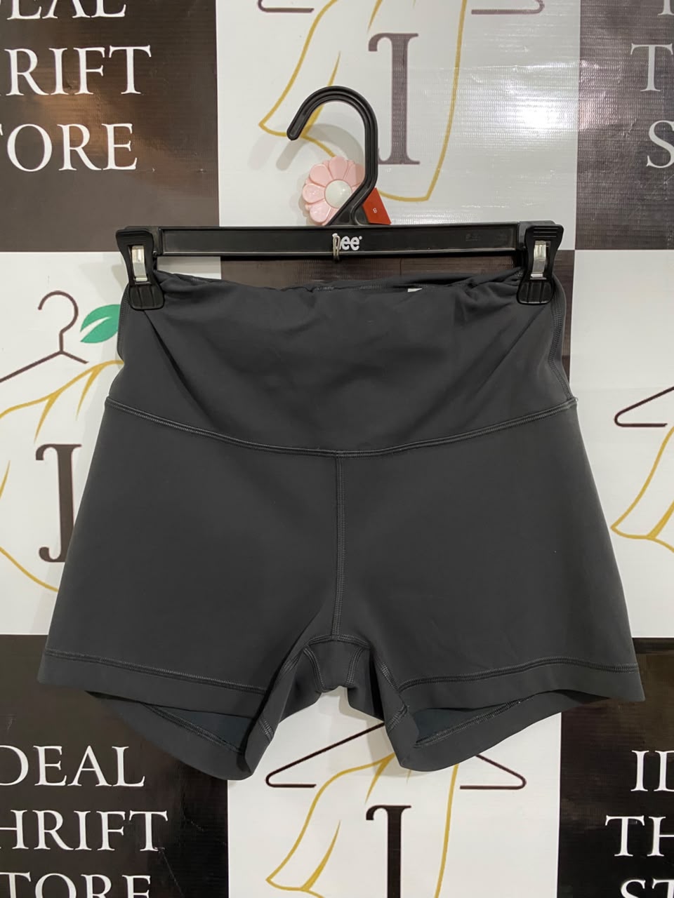 LULULEMON |XS| WAIST 24| CHARCOAL GREY HIGH-WAISTED ATHLETIC YOGA HOT SHORTS ACTIVEWEAR