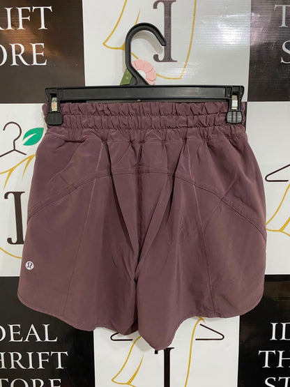 LULULEMON |XS| WAIST 24| MAUVE / DUSTY PLUM HIGH-WAISTED ATHLETIC RUNNING SHORTS ACTIVEWEAR