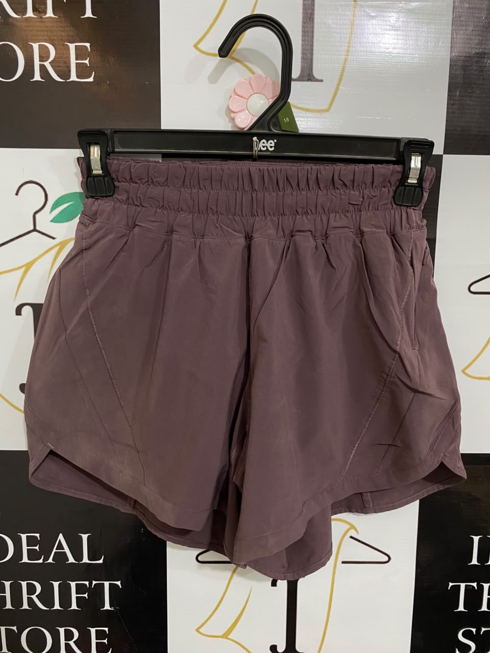 LULULEMON |XS| WAIST 24| MAUVE / DUSTY PLUM HIGH-WAISTED ATHLETIC RUNNING SHORTS ACTIVEWEAR