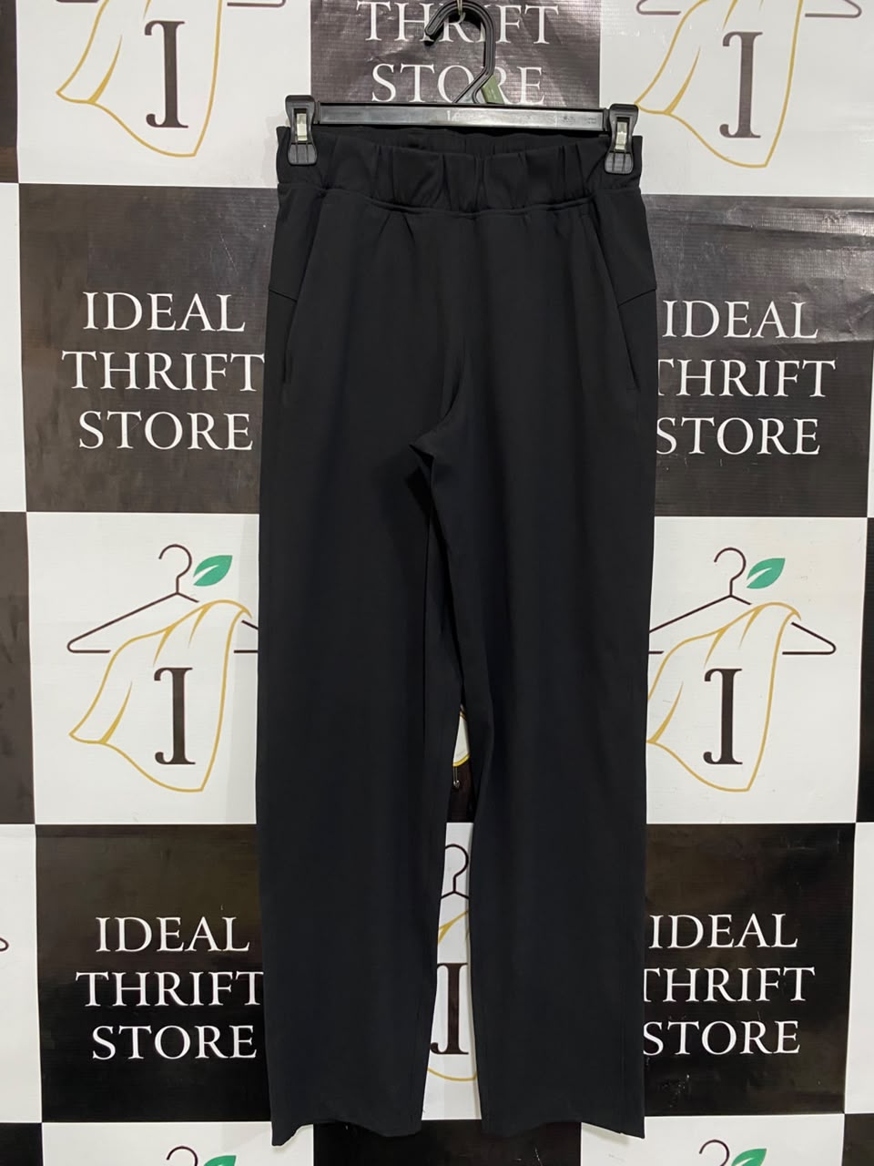 LULULEMON |XS| WAIST 24| CLASSIC BLACK HIGH-WAISTED ELASTIC-WAIST ATHLETIC JOGGERS / TRACK PANTS ACTIVEWEAR