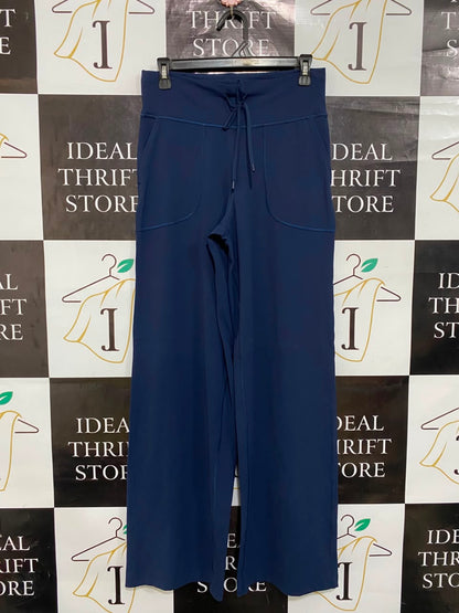 LULULEMON |M| WAIST 28| NAVY BLUE HIGH-WAISTED DRAWSTRING WIDE-LEG LOUNGE PANTS ACTIVEWEAR
