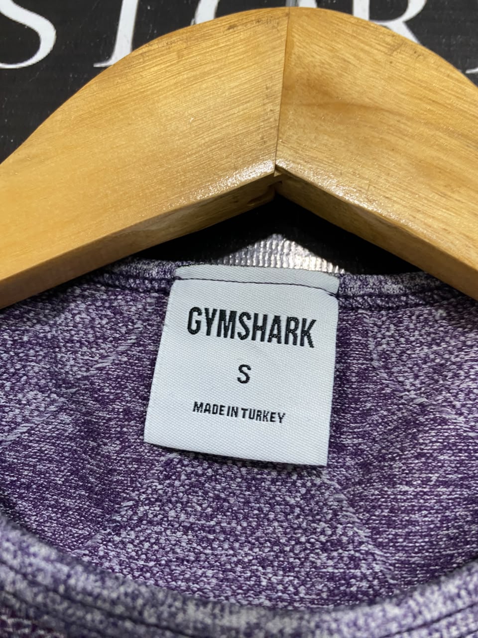 GYMSHARK |S| BUST 12| PURPLE / PLUM MARLED SEAMLESS LONG-SLEEVE CROP TOP ACTIVEWEAR