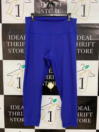 LULULEMON |L| WAIST 32| ROYAL BLUE / COBALT HIGH-WAISTED ESSENTIAL ATHLETIC LEGGINGS ACTIVEWEAR