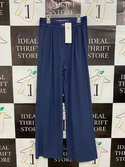 ALO |M| WAIST 26| YOGA NAVY BLUE BRANDED WAISTBAND WIDE-LEG LOUNGE PANTS ACTIVEWEAR