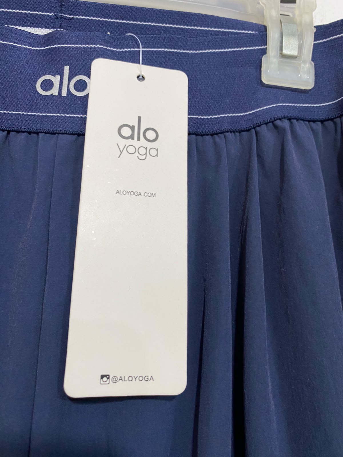 ALO |M| WAIST 26| YOGA NAVY BLUE BRANDED WAISTBAND WIDE-LEG LOUNGE PANTS ACTIVEWEAR