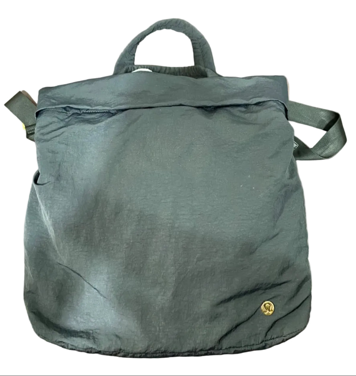 LULULEMON BLACK NYLON ATHLETIC BACKPACK / TOTE BAG ACTIVEWEAR