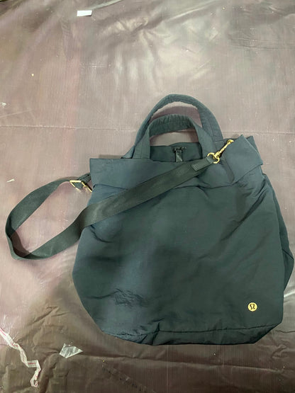 LULULEMON BLACK NYLON ATHLETIC BACKPACK / TOTE BAG ACTIVEWEAR