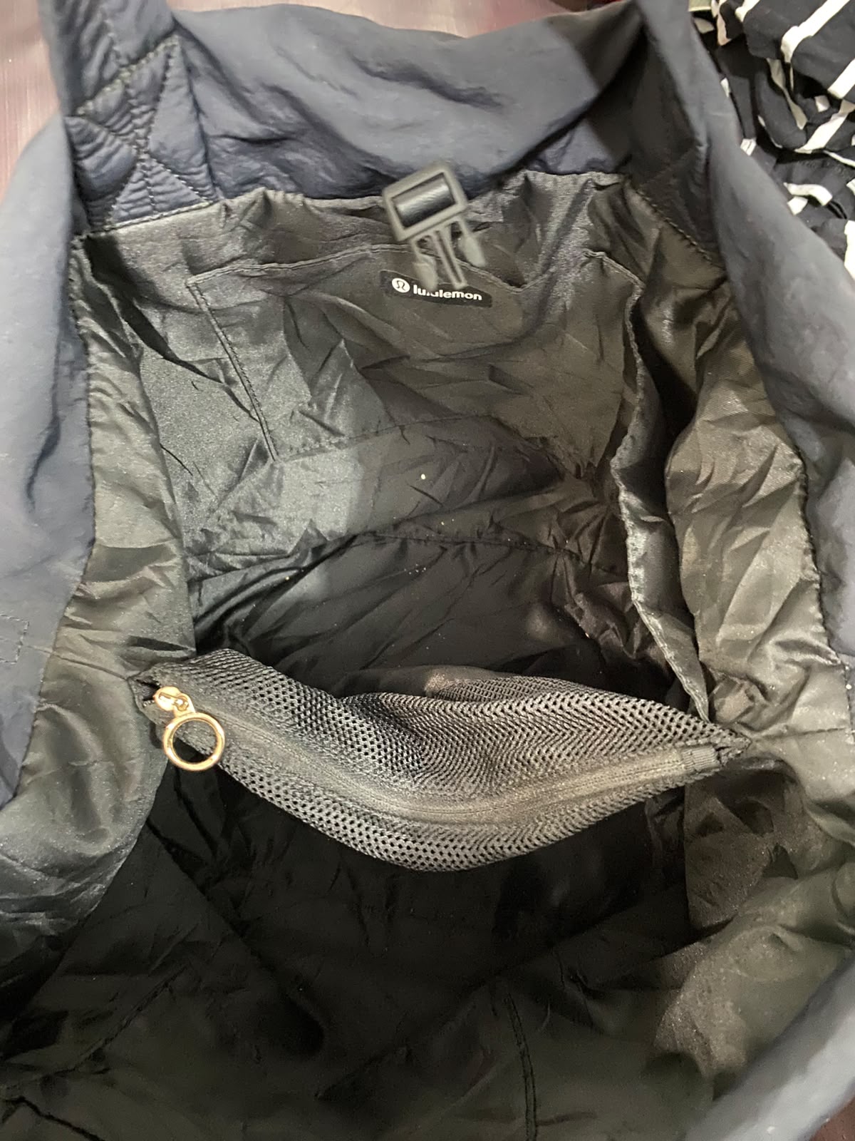 LULULEMON BLACK NYLON ATHLETIC BACKPACK / TOTE BAG ACTIVEWEAR