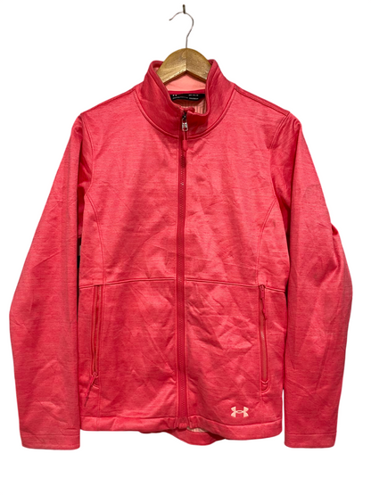 UNDER ARMOUR |M| BUST 20| A27| CORAL PINK MARLED FULL-ZIP ATHLETIC JACKET ACTIVEWEAR