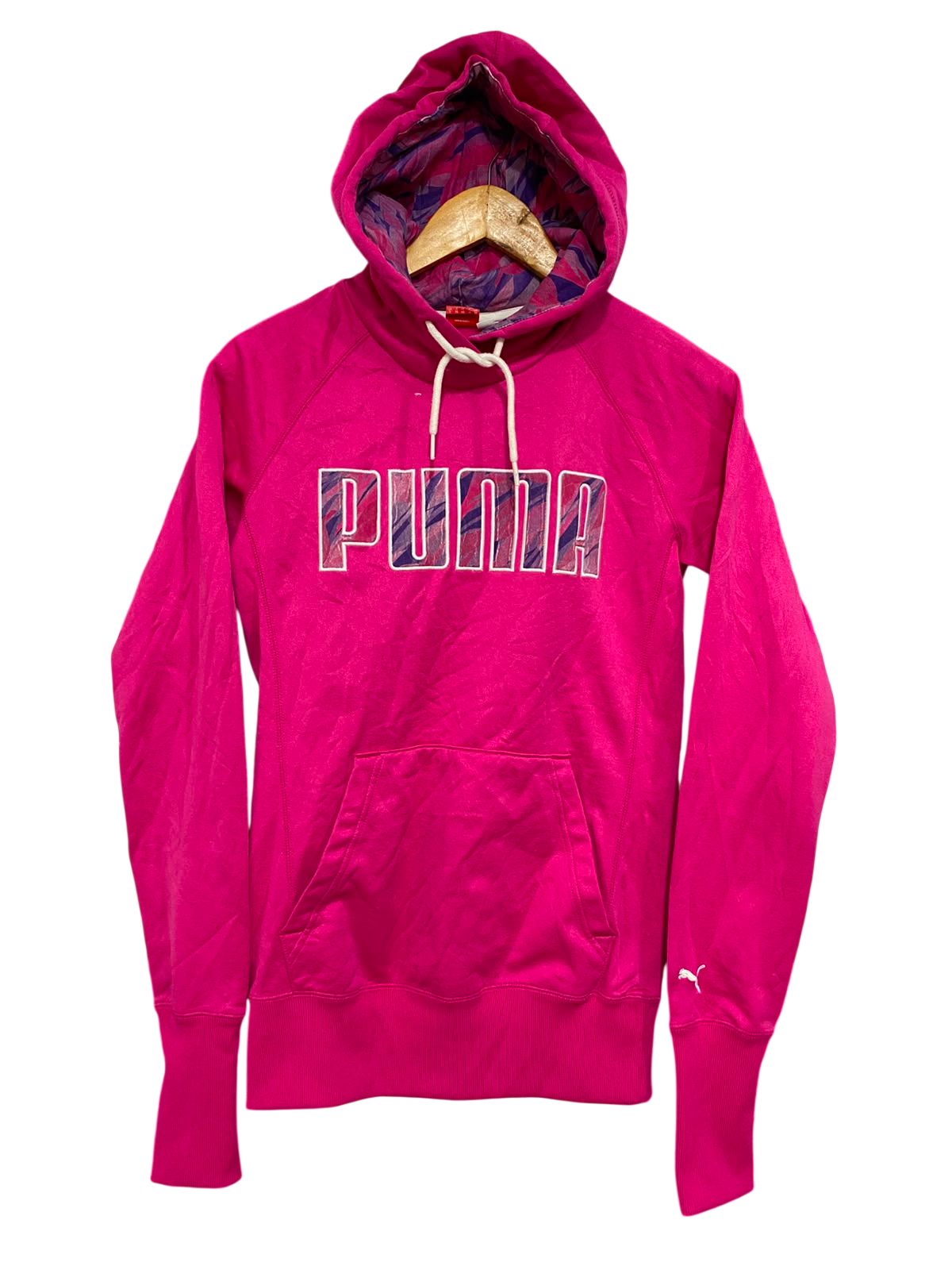 PUMA |S| BUST 17| A27| HOT PINK & PURPLE GRAPHIC LOGO ATHLETIC HOODIE ACTIVEWEAR
