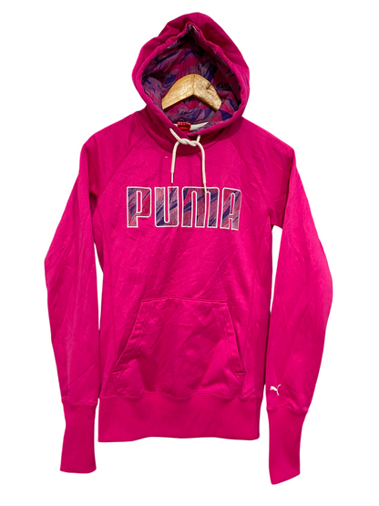 PUMA |S| BUST 17| A27| HOT PINK & PURPLE GRAPHIC LOGO ATHLETIC HOODIE ACTIVEWEAR