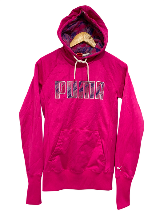 PUMA |S| BUST 17| A27| HOT PINK & PURPLE GRAPHIC LOGO ATHLETIC HOODIE ACTIVEWEAR