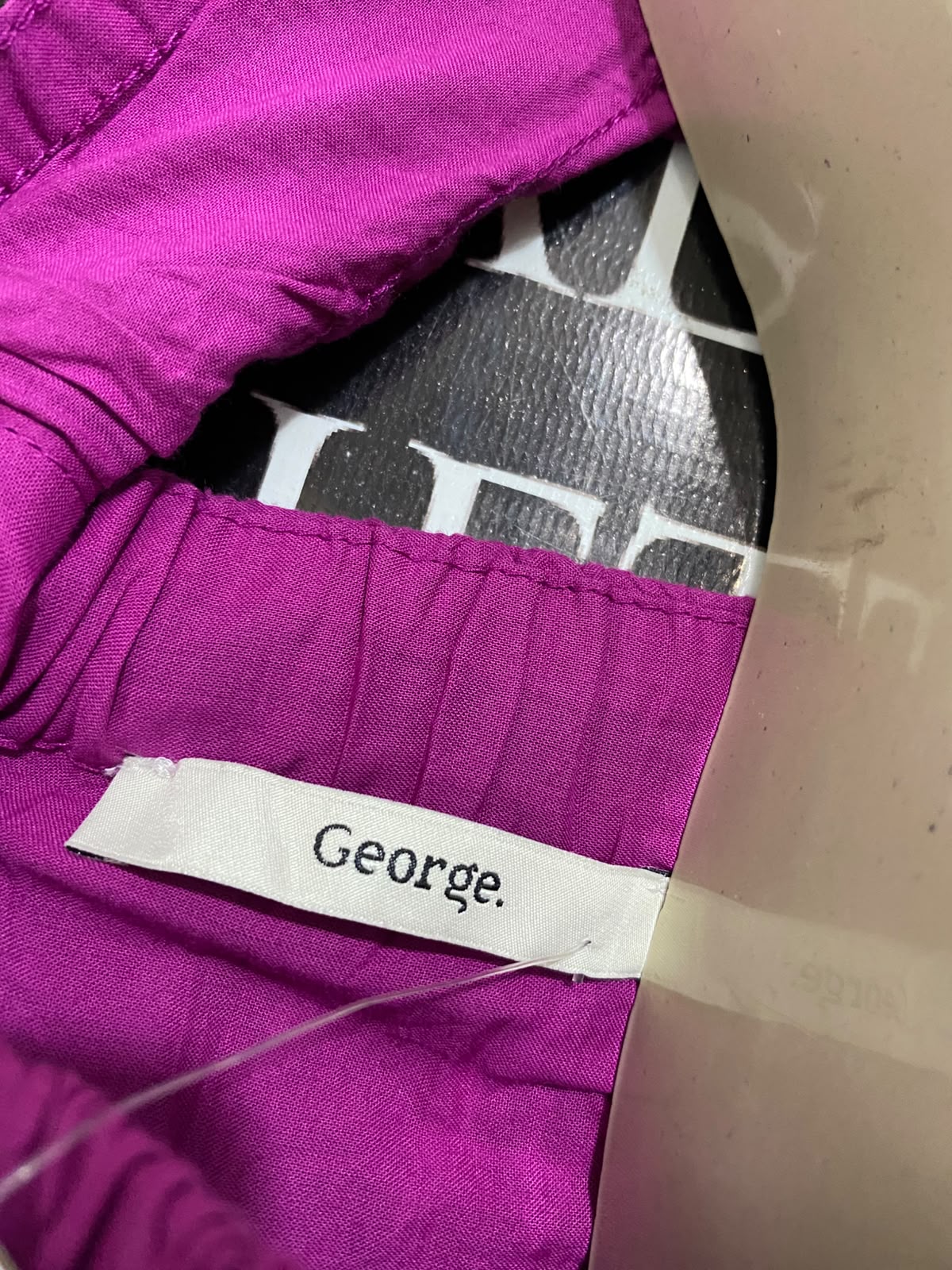 GEORGE |M| BUST 18| A27| FUCHSIA PINK RUFFLE STRAP TIERED MIDI DRESS CASUAL WEAR