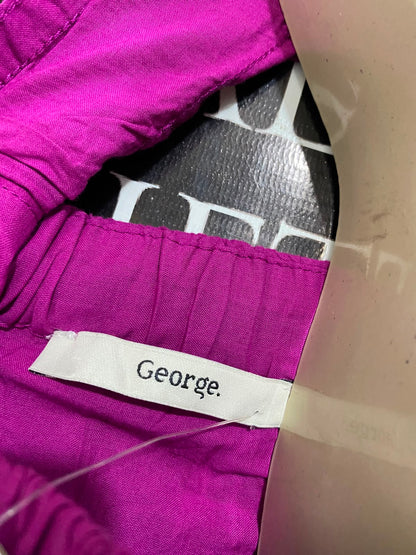 GEORGE |M| BUST 18| A27| FUCHSIA PINK RUFFLE STRAP TIERED MIDI DRESS CASUAL WEAR