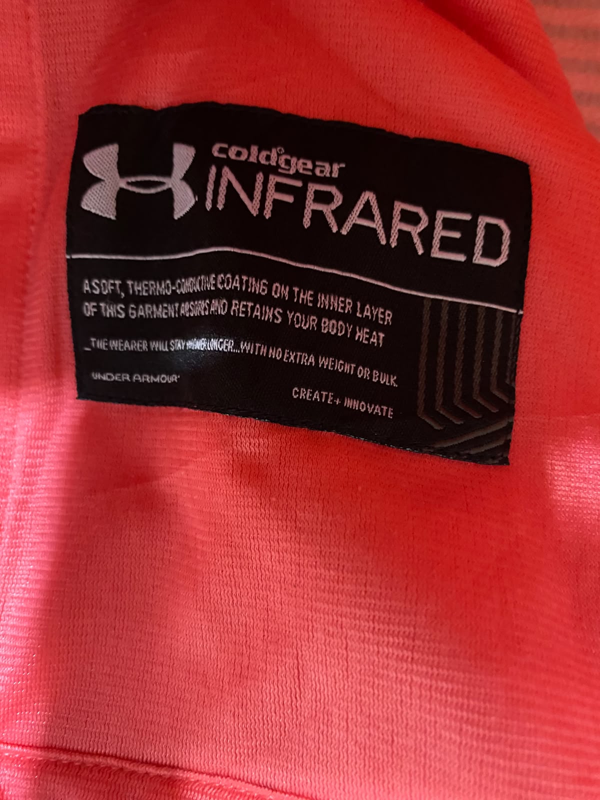 UNDER ARMOUR |M| BUST 20| A27| CORAL PINK MARLED FULL-ZIP ATHLETIC JACKET ACTIVEWEAR