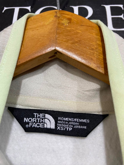 THE NORTH FACE |XS| BUST 16| A27| BEIGE & LIGHT GREEN TRIM TEXTURED FULL-ZIP ACTIVEWEAR JACKET