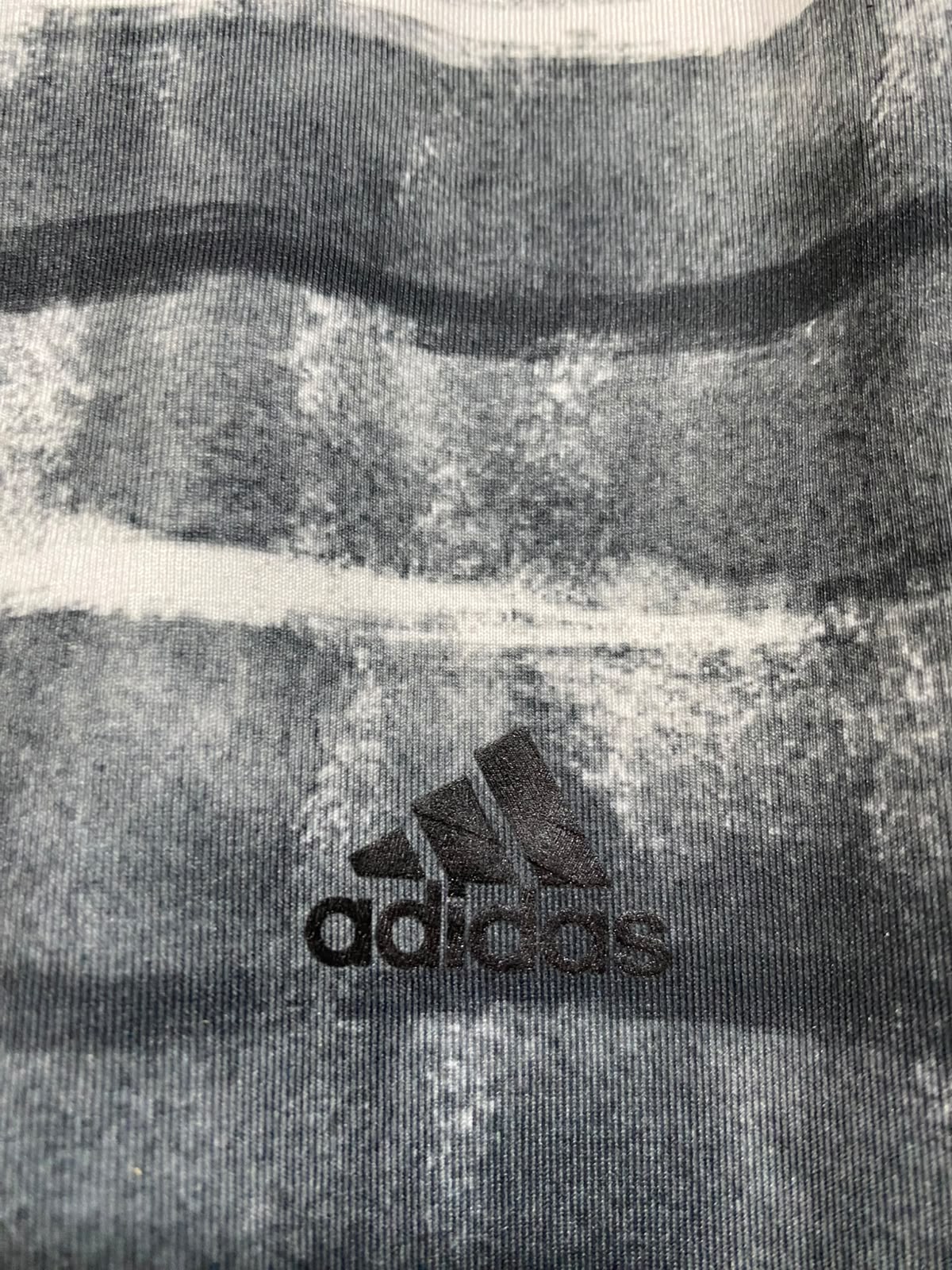 ADIDAS |M| WAIST 30| A26| GREY & WHITE BRUSHSTROKE STRIPE ACTIVEWEAR LEGGINGS