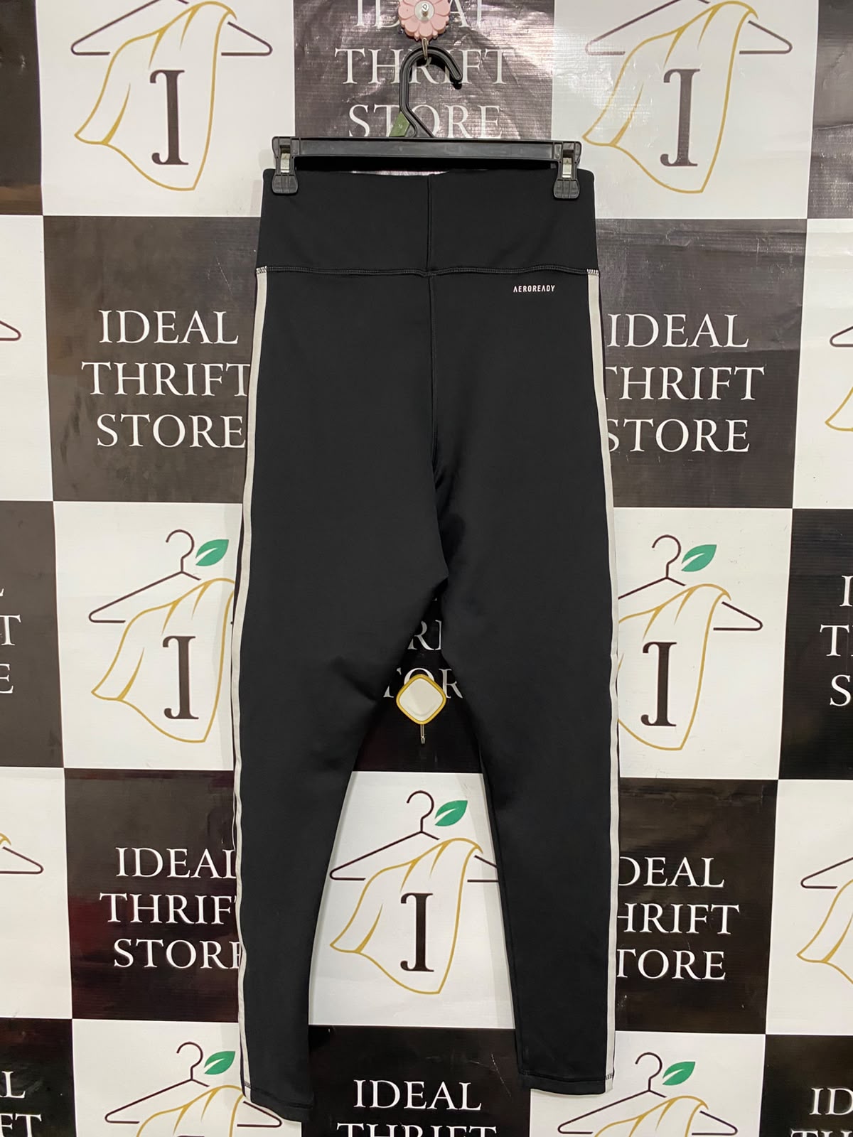 ADIDAS |S| WAIST 26| A26| CLASSIC BLACK & WHITE 3-STRIPE ACTIVEWEAR LEGGINGS