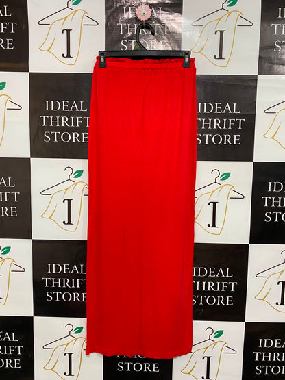 PRIMARK |S| WAIST 26| A26| VIBRANT RED BASIC LONG MAXI SKIRT CASUAL WEAR